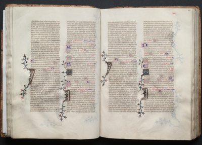 Das Gotha-Missale: Fol. 41v, Text, ca. 1375 von Master of the Boqueteaux