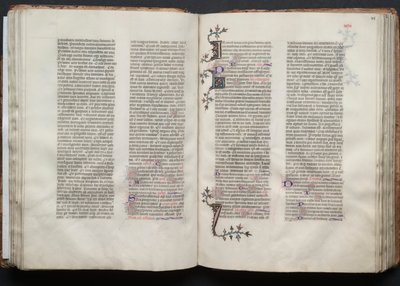 Das Gotha Missale: Fol. 47v, Text, ca. 1375 von Master of the Boqueteaux