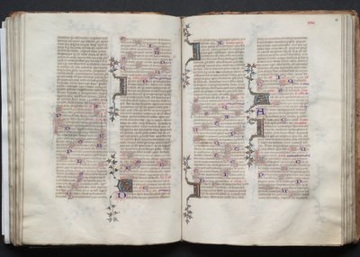 Das Gotha-Missale: Fol. 79v, Text, ca. 1375 von Master of the Boqueteaux