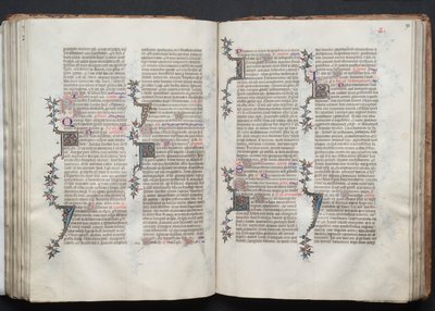 Das Gotha Missale: Fol. 93r, Text, ca. 1375 von Master of the Boqueteaux