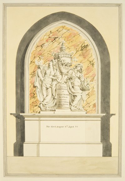 Grab von Mrs. Elizabeth Draper, gestorben 1835, in der Kathedrale von Bristol von Master of the Bristol Church Monuments
