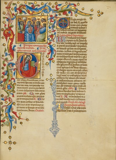 Allerheiligen; Initiale E: Heiliger Andreas von Master of the Brussels Initials