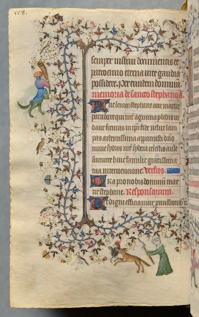 Stundenbuch von Charles dem Edlen, König von Navarra (1361-1425): fol. 273v, Text von Master of the Brussels Initials and Associates