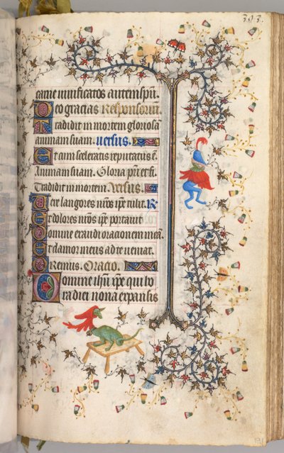 Stundenbuch von Karl dem Edlen, König von Navarra 1361-1425: fol. 191r, Text, ca. 1405 von Master of the Brussels Initials and Associates