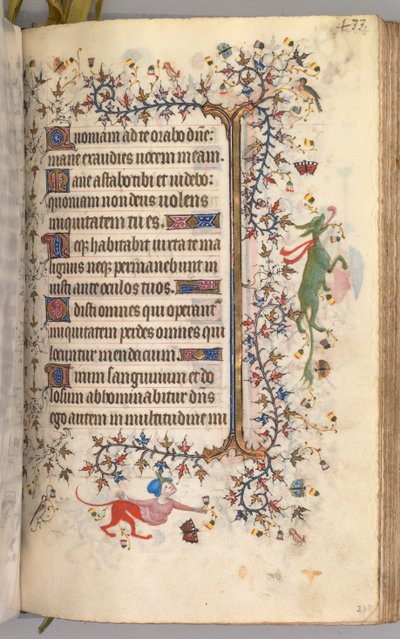 Stundenbuch von Charles dem Edlen, König von Navarra 1361-1425: fol. 211r, Text, ca. 1405 von Master of the Brussels Initials and Associates