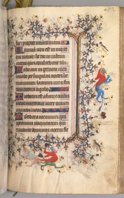 Stundenbuch von Karl dem Edlen, König von Navarra 1361-1425: fol. 213r, Text, um 1405 von Master of the Brussels Initials and Associates