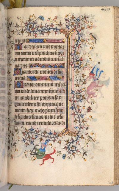 Stundenbuch von Karl dem Edlen, König von Navarra 1361-1425: fol. 239r, Text, um 1405 von Master of the Brussels Initials and Associates