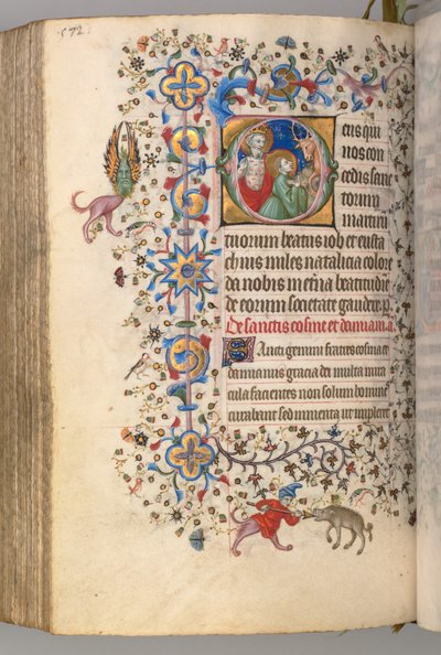 Stundenbuch von Karl dem Edlen, König von Navarra 1361-1425, fol. 280v, SS. Job und Eustace, ca. 1405 von Master of the Brussels Initials and Associates