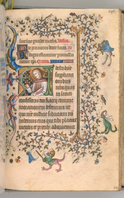 Stundenbuch von Karl dem Edlen, König von Navarra 1361-1425, fol. 292r, St. Fiacre, ca. 1405 von Master of the Brussels Initials and Associates