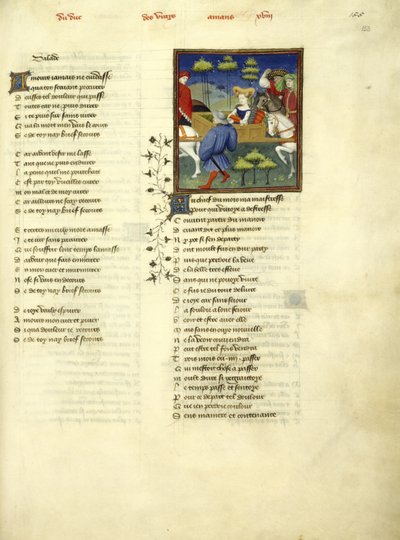 Dame in einer pferdegezogenen Sänfte von Master of the Cité des Dames