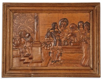 Eger-Intarsienplatte, Mitte des 17. Jahrhunderts von Master of the Decorated Background