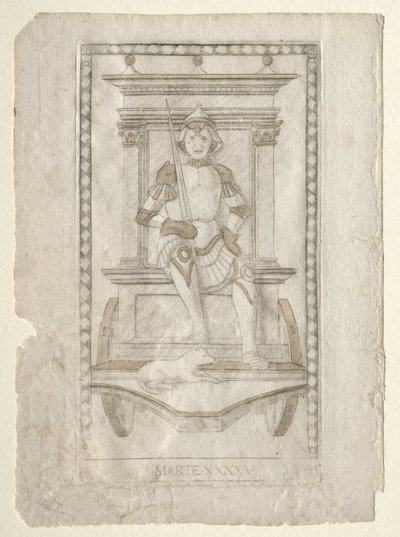 Mars aus den Tarocchi, Serie A: Firmamente des Universums, Nr. 45 von Master of the E Series Tarocchi