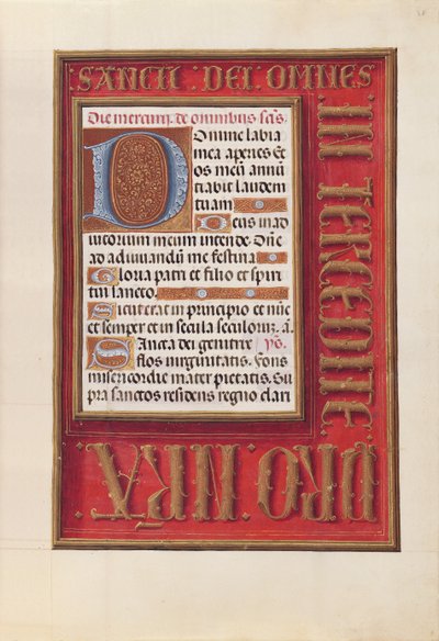 Stundenbuch der Königin Isabella der Katholischen, Königin von Spanien: Fol. 38r, ca. 1500 von Master of the First Prayerbook of Maximillian