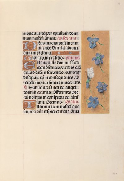 Stundenbuch der Königin Isabella der Katholischen, Königin von Spanien: Fol. 40r, um 1500 von Master of the First Prayerbook of Maximillian