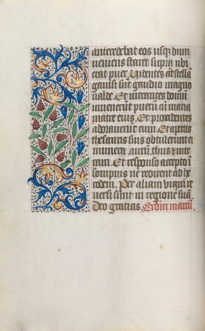 Stundenbuch Gebrauch von Rouen: fol. 17v, ca. 1470 von Master of the Geneva Latini
