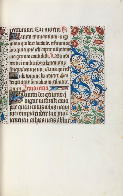 Stundenbuch Gebrauch von Rouen: fol. 36r, um 1470 von Master of the Geneva Latini