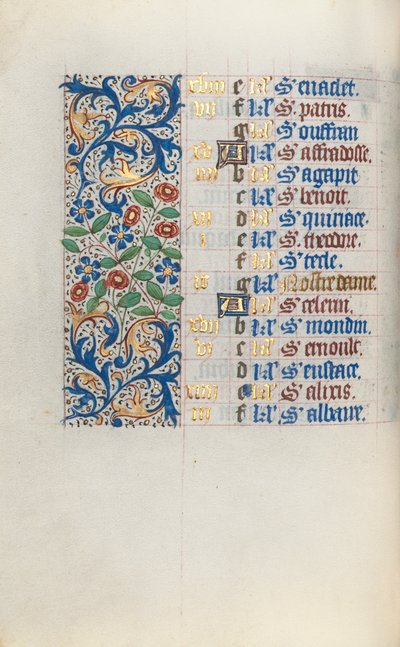 Stundenbuch Gebrauch von Rouen: fol. 3v, ca. 1470 von Master of the Geneva Latini