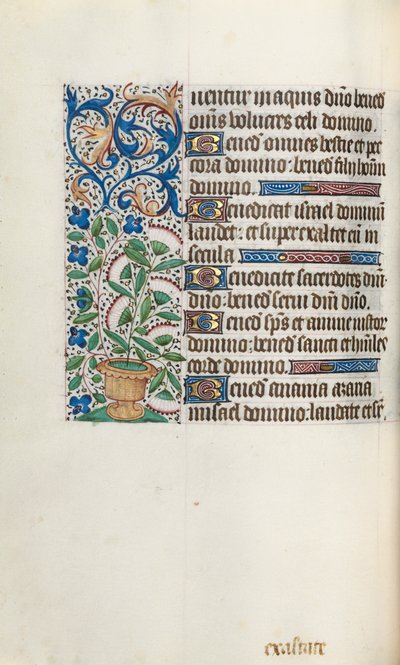 Stundenbuch Gebrauch von Rouen: fol. 43v, ca. 1470 von Master of the Geneva Latini