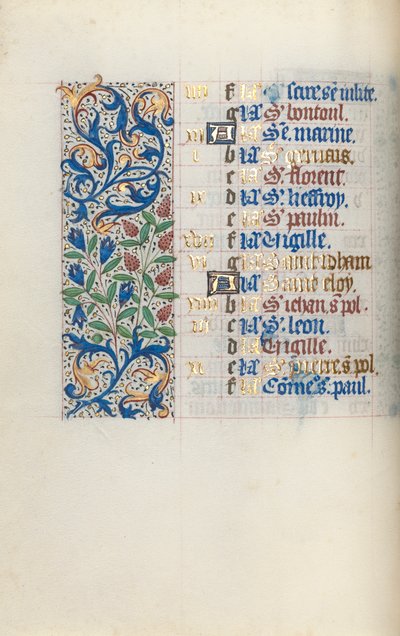 Stundenbuch Gebrauch von Rouen: fol. 6v von Master of the Geneva Latini