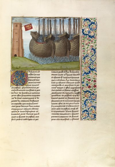Die englische Flotte in flämischen Gewässern von Master of the Getty Froissart