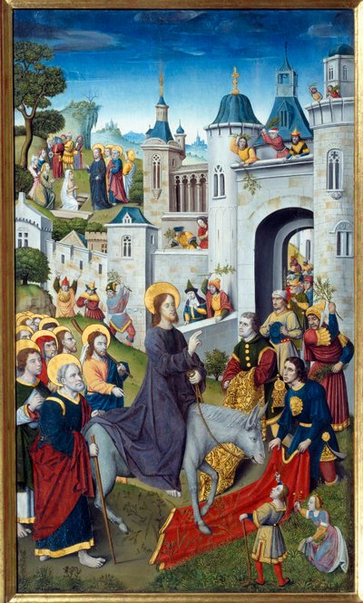 Christi Einzug in Jerusalem von Master of the Monogram AH