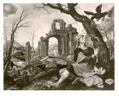 Elia door de raaf gevoed von Master of the Prodigal Son