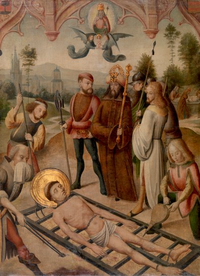 Martyrium des Heiligen Laurentius von Master of the Saint Ursula Legend