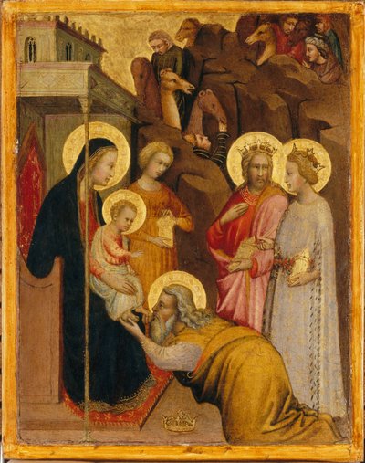Die Anbetung der Könige, ca. 1400-10 von Master of the Straus Madonna