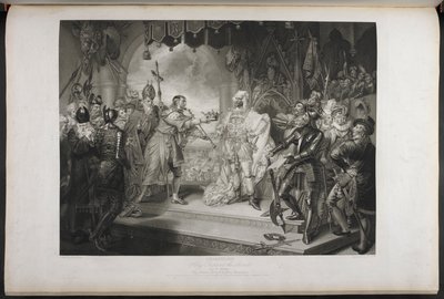 König Richard der Zweite. Akt IV. Szene I. König Richard, Bolingbroke, York, Aumerle usw. Im Parlamentshaus, ca. 1803 von Mather Brown