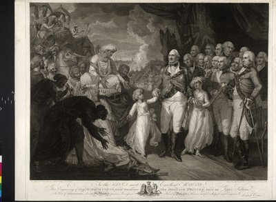 Marquis Cornwallis mit den zwei indischen Prinzen von Mather Brown