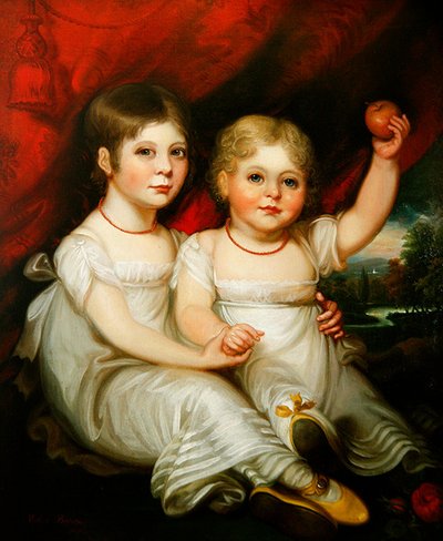 Porträt von zwei jungen Mädchen von Mather Brown