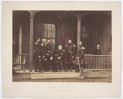 Generalleutnant Scott, Generalstabschef der US-Armee, & Stab von Mathew B. Brady