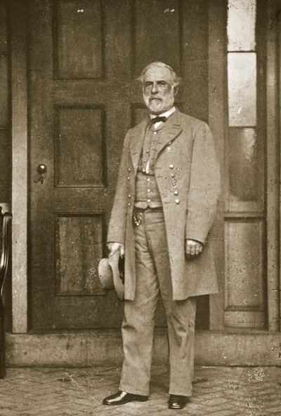 General Robert E. Lee steht vor seinem Haus in Richmond, April 1865 von Mathew B. Brady