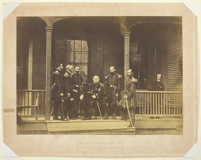 Generalleutnant Scott, Generalstabschef der US-Armee und Stab von Mathew Brady