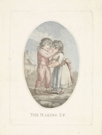 Junge küsst Mädchen von Mathias de Sallieth