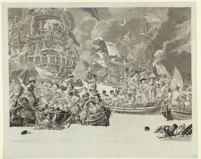 Der niederländische Überfall auf die Medway und die Eroberung der Royal Charles, 1667 von Mathias de Sallieth