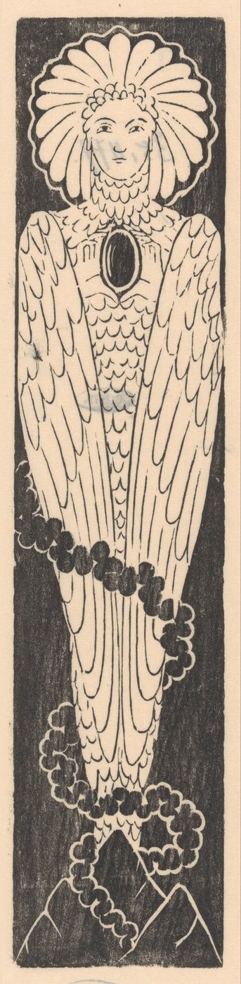 Vogel mit Frauenkopf von Mathieu Lauweriks
