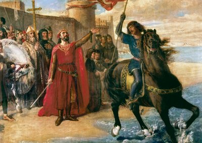 Die Rückeroberung, Spanien 13. Jahrhundert- Alfons X. der Weise von Matias Moreno Gonzalez