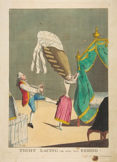 Enges Schnüren oder Halte fest hinten, 1. März 1777 von Matthew Darly
