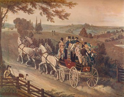 Postkutsche, 1822 von Matthew Dubourg