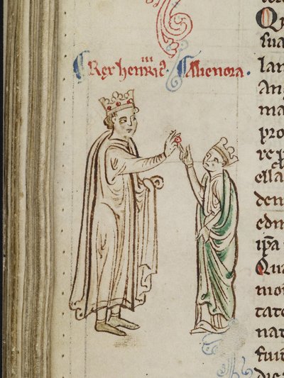 Heirat von Heinrich III. und Eleonore von der Provence aus der Historia Anglorum, Chronica majora von Matthew Paris