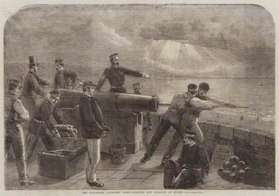 Das Freiwillige Artilleriekorps lernt den Umgang mit Kanonen in Hythe von Matthew Somerville Morgan
