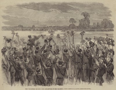 Die Freiwilligen-Überprüfung, die Abreise Ihrer Majestät von Matthew Somerville Morgan