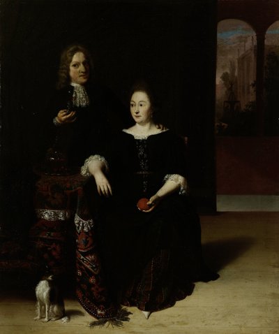 Porträt einer Frau und eines Mannes in einem Innenraum von Matthias Wulfraet