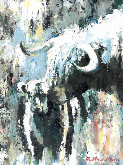 Kraftvoller abstrakter Stier von Matthys Moss