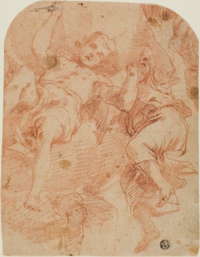 Studie von zwei Engeln von Mattia Preti