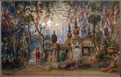 Bühnenbild für die Oper Ruslan und Ljudmila von M. Glinka von Matvey Andreyevich Shishkov