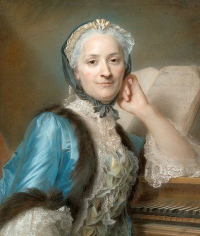 Porträt von Madame Anne-Jeanne Cassanéa de Mondonville, geborene Boucon (1708-1780) von Maurice-Quentin de La Tour