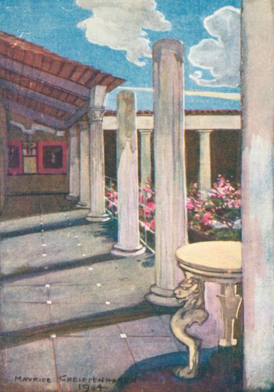 Das Haus der Vettii, Pompeji von Maurice (after) Greiffenhagen