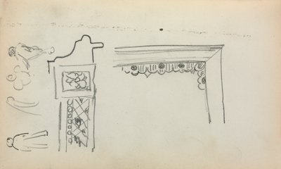 Italienisches Skizzenbuch: Architektonische Details und Figuren, Seite 199, 1898-1899 von Maurice Brazil Prendergast